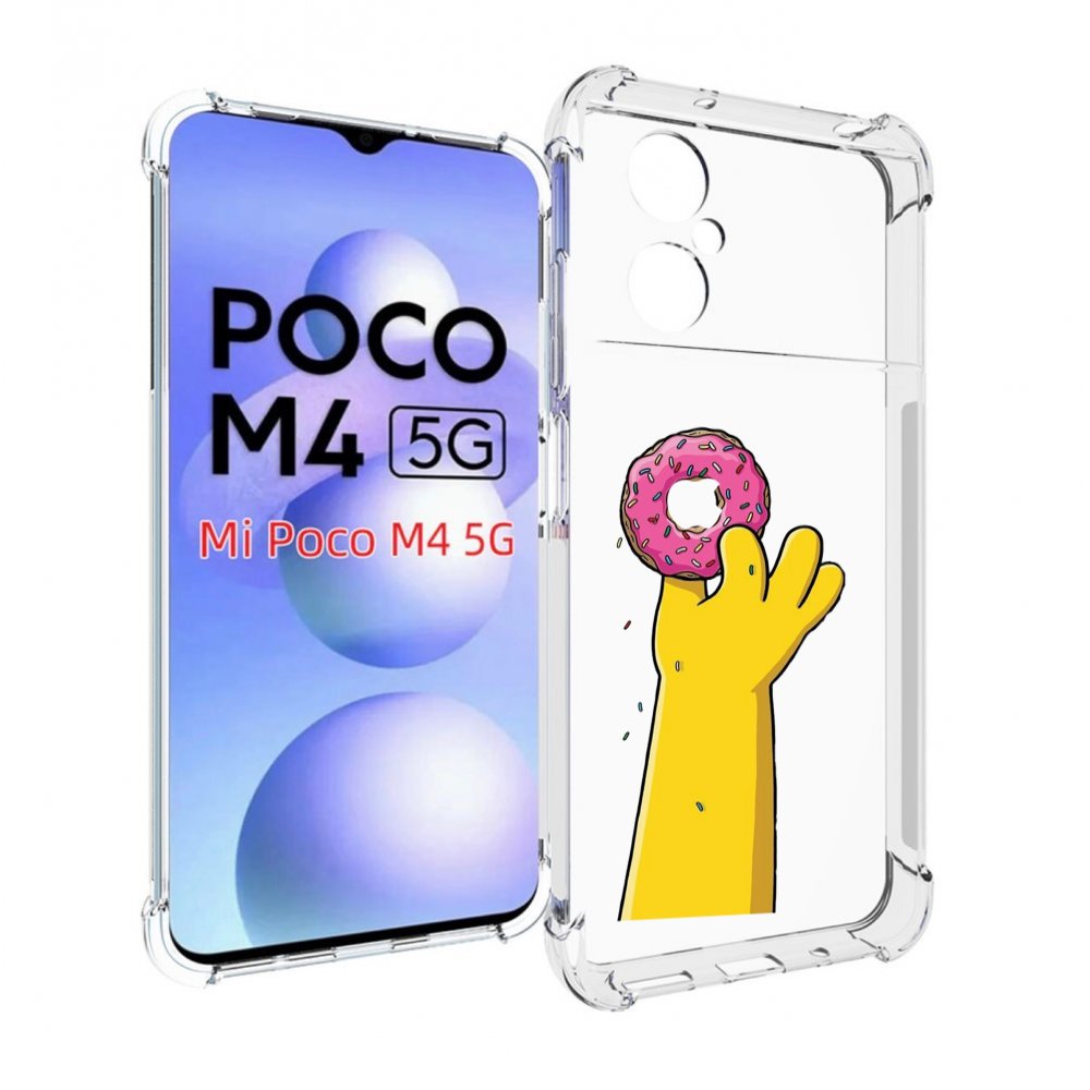 Чехол MyPads вкусный-пончик для Xiaomi Poco M4 5G