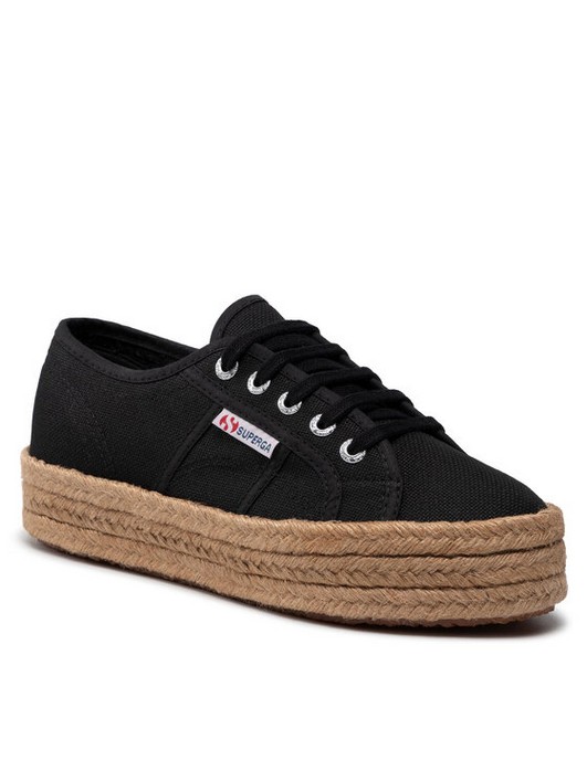 Эспадрильи женские Superga 2730 Cotropew S00CF20 черные 39 EU (доставка из-за рубежа)