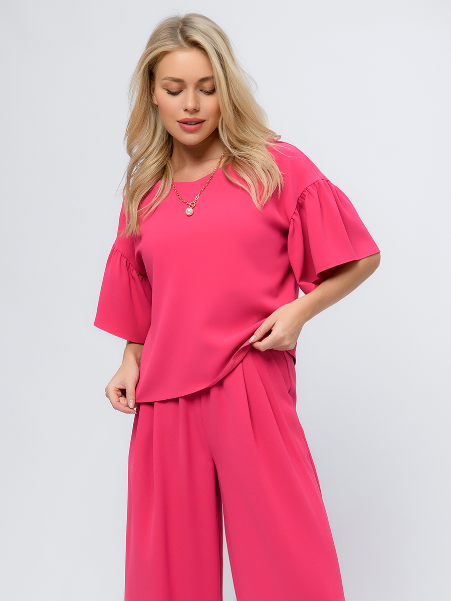 

Блуза женская 1001dress 102930 розовая 42 RU, Розовый, 102930