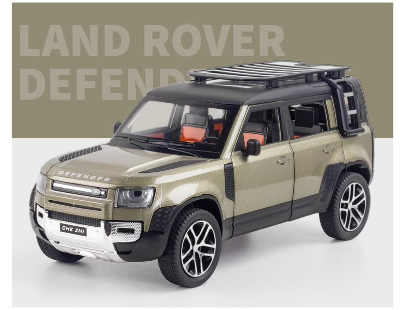 Модель Che Zhi металлическая коллекционная Land Rover Defender 1:24, зеленый
