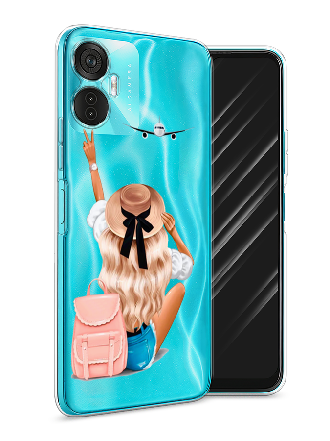 

Чехол Awog на Itel Vision 5 Plus "Автостопом самолетом", Бежевый;белый, 3201150-7