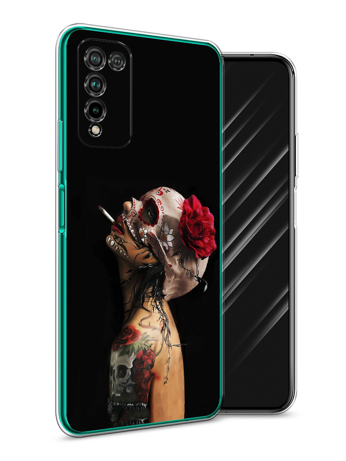 

Чехол Awog на Honor 10X Lite "Девушка с черепом", Черный;красный;бежевый, 6104650-9