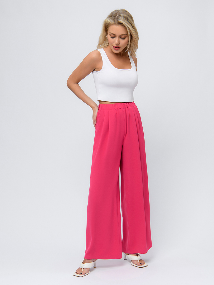 

Брюки женские 1001dress 102931 розовые 46 RU, Розовый, 102931