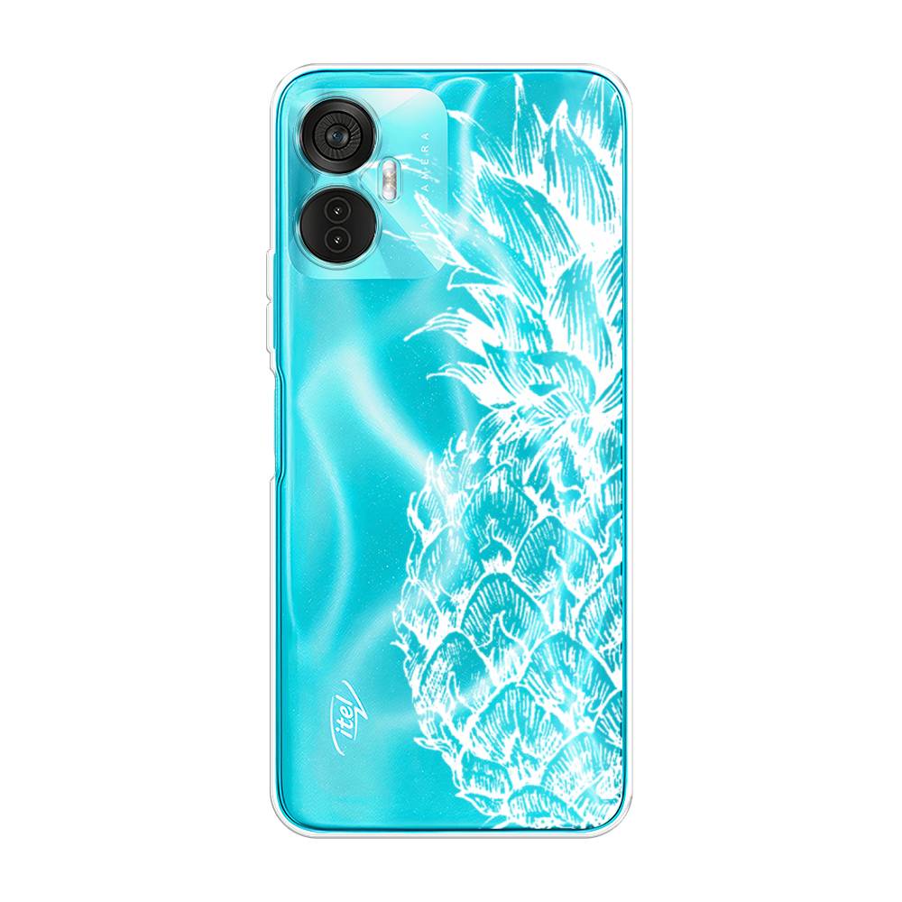 

Чехол Awog на Itel Vision 5 Plus "Ананас графика белая", Белый, 3201150-10