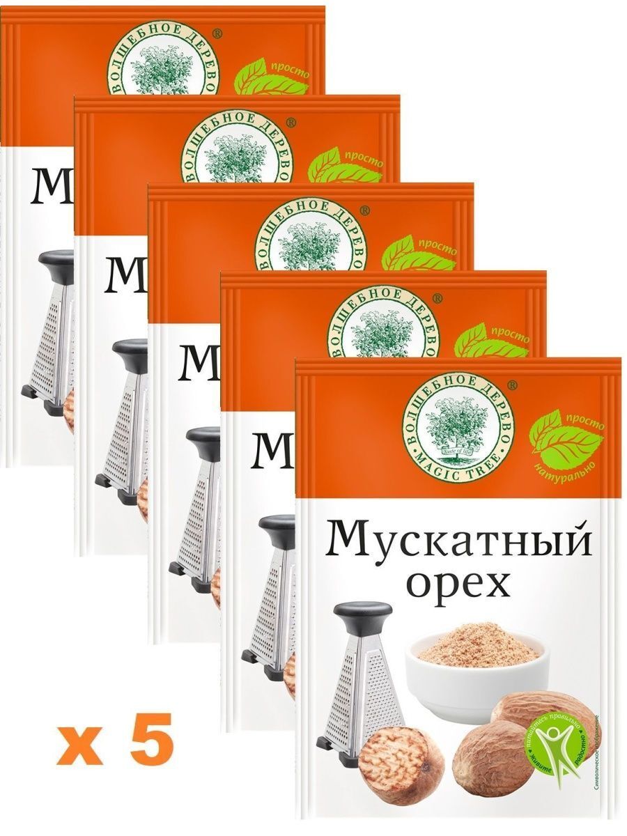 

Мускатный орех Волшебное Дерево молотый 15 г х 5 шт
