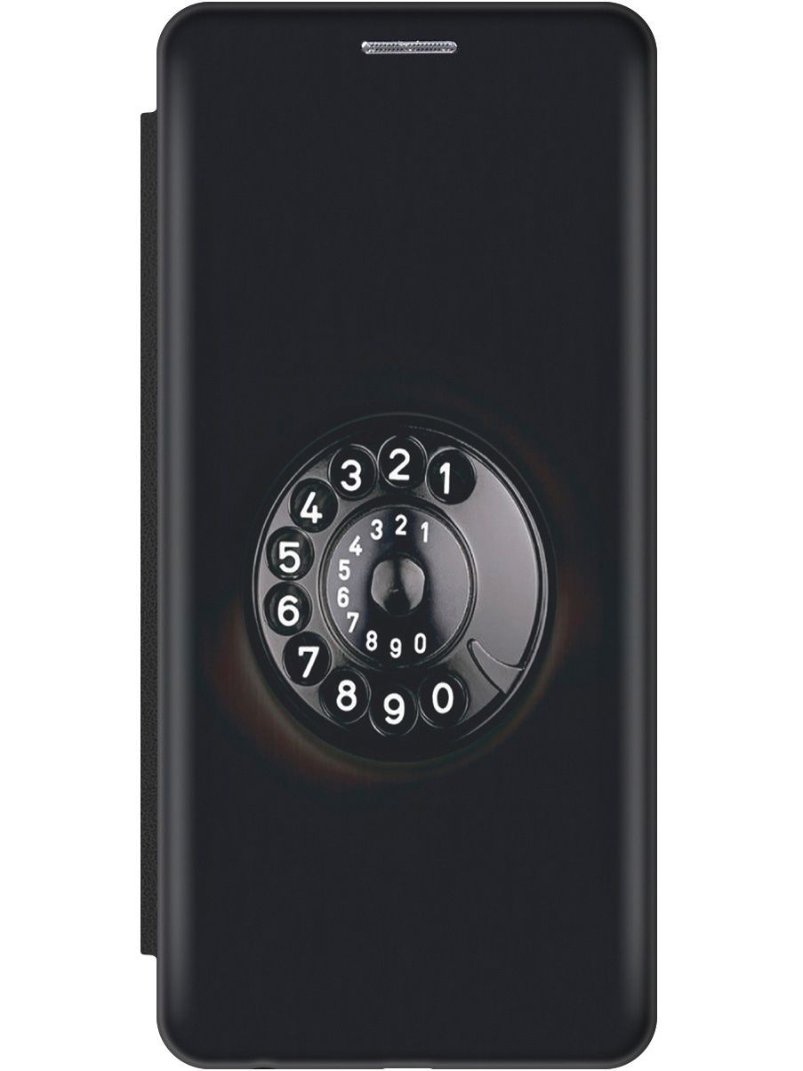 

Чехол-книжка на Vivo V27e "Диск телефона" черный, Серый;черный, 159637