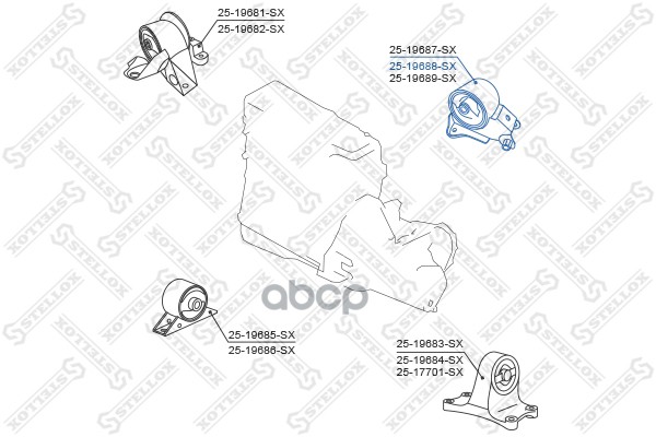 

Опора двигателя Stellox 2519688SX