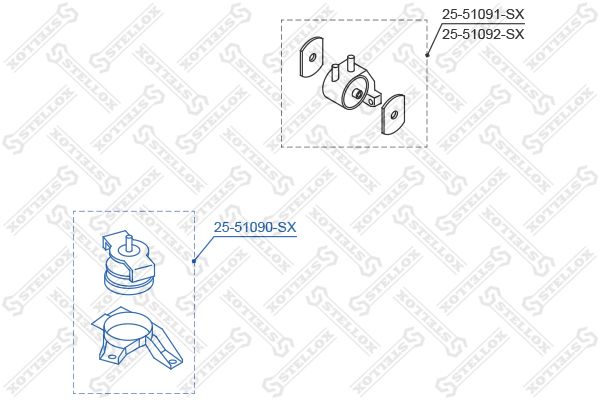 

Опора двигателя Stellox 2551090SX