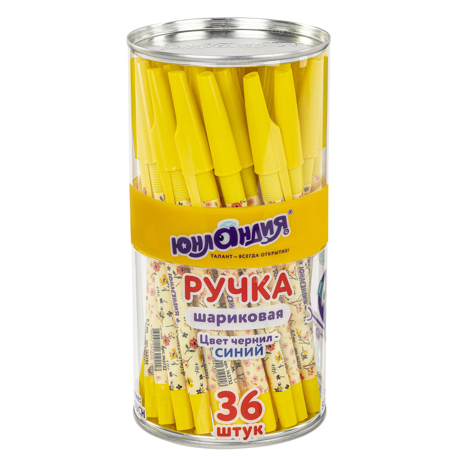

Ручка шариковая ЮНЛАНДИЯ FLOWERS, синяя 36 шт