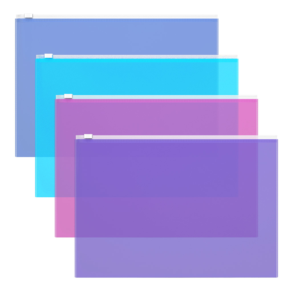 

ZIP-пакет пластиковый ErichKrause Fizzy Vivid, A4, ассорти, Разноцветный