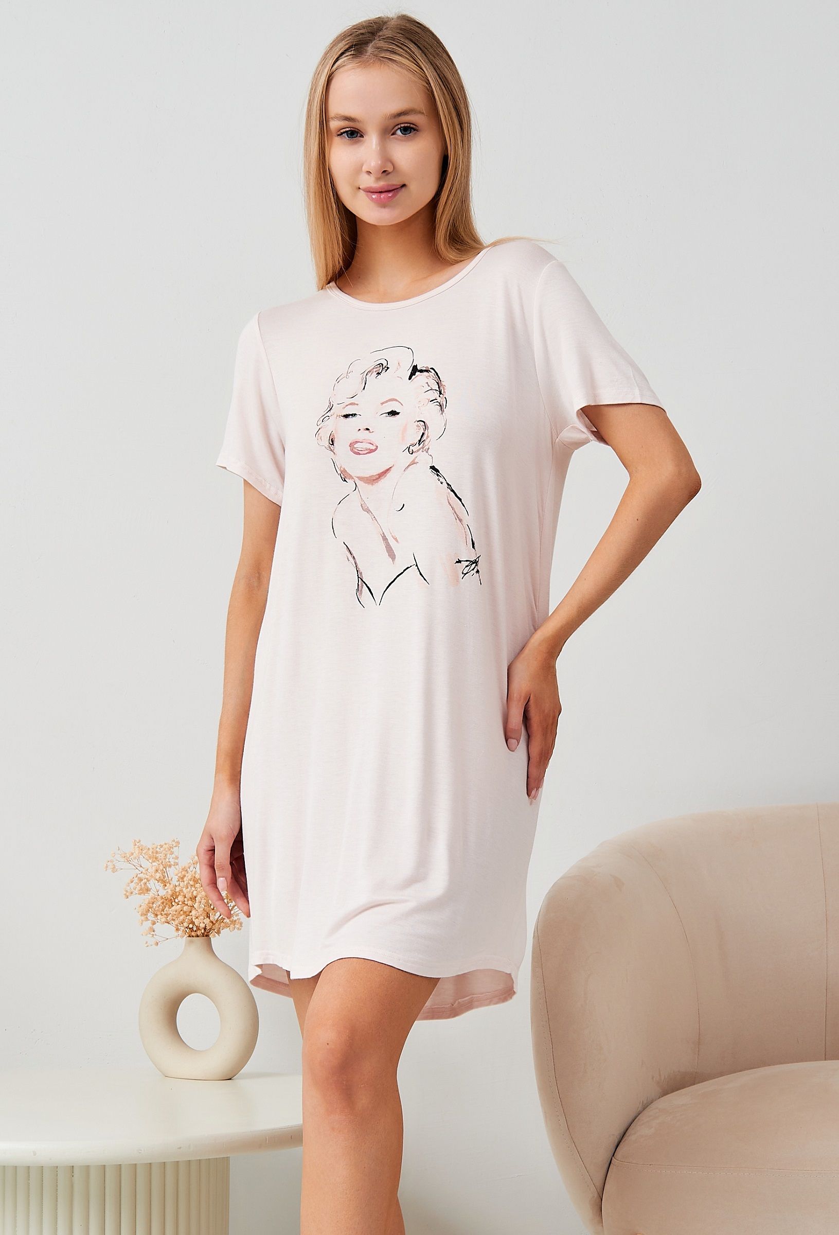 Ночная сорочка женская Marilyn Monroe MM4810C розовая M