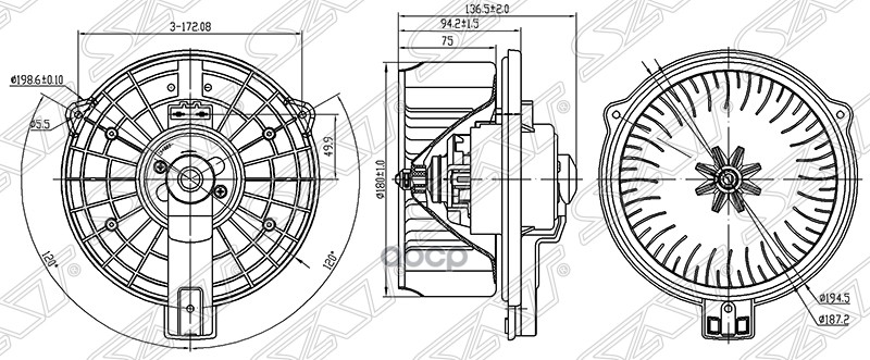 

Мотор Отопителя Салона Lexus Gs300/400/430 97-05/Rx300 97-03/Sc430 01-10 Sat арт. ST-87103