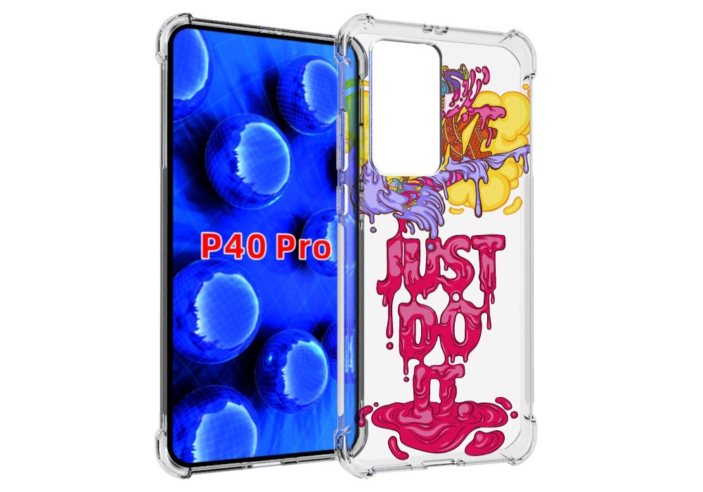 

Чехол MyPads вкусный найк для Huawei P40 Pro противоударный, Прозрачный, Tocco