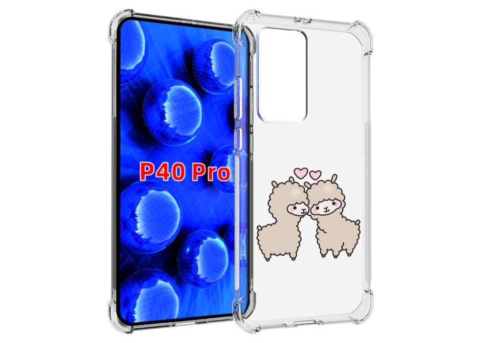 

Чехол MyPads влюбленные-барашки для Huawei P40 Pro противоударный, Прозрачный, Tocco