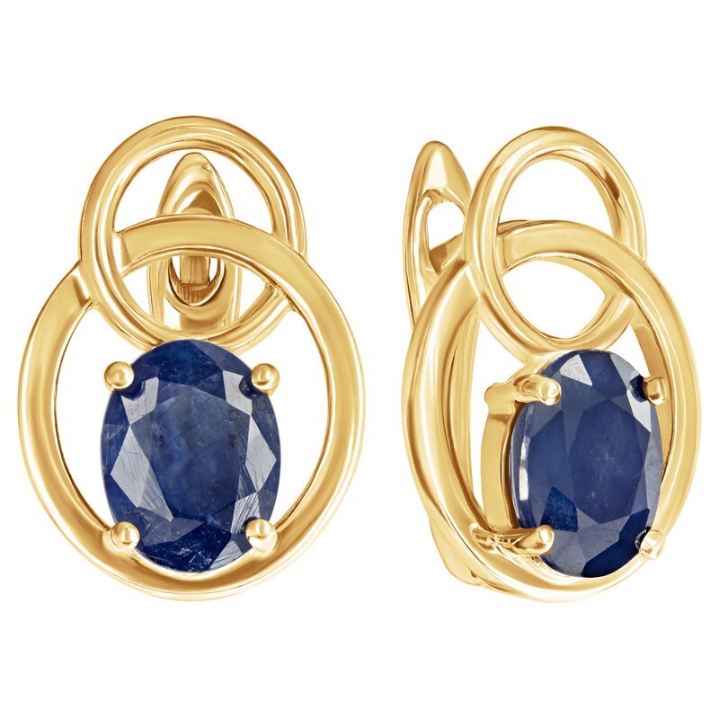 

Серьги из серебра с сапфиром LAZURIT-ONLINE 8390YG, 8390YG