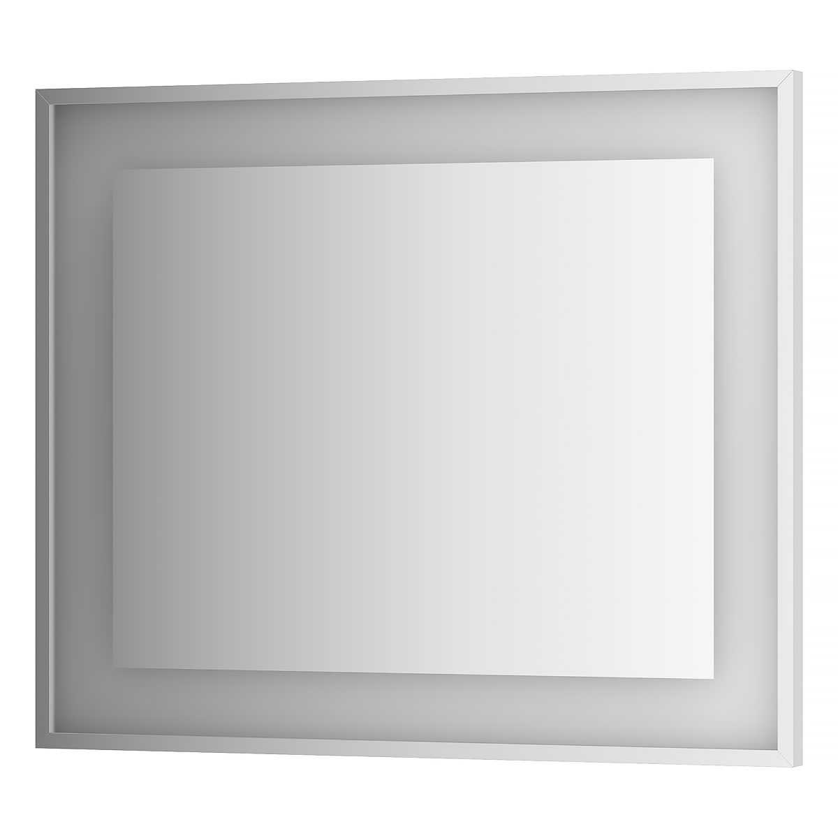 

Зеркало в багетной раме со встроенной Led-подсветкой Evoform BY 2204, 75х90 3000 К, Серебристый, Зеркало Evoform Ledside BY 2204 90x75 см