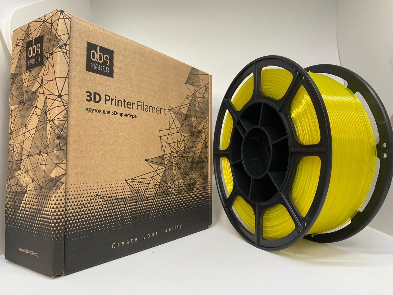 

Пластик для 3D-принтера ABS Maker PETG желтый, PETG