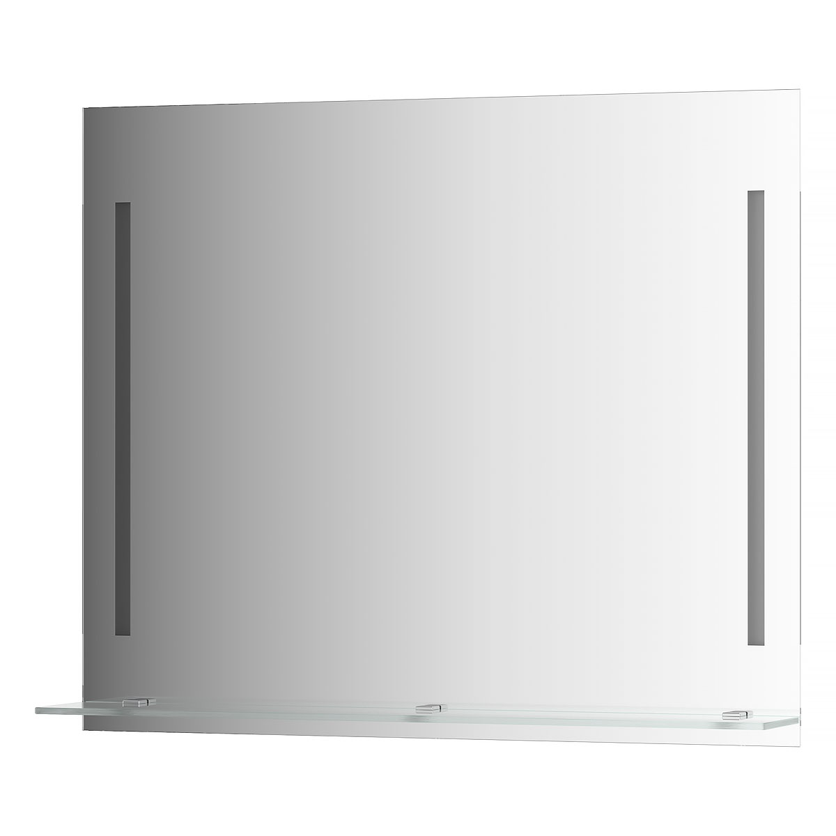 

Зеркало с полочкой со встроенной Led-подсветкой Evoform BY 2165, 75х90 3000 К, Серебристый, Зеркало Evoform Ledline-S BY 2165 90x75 см