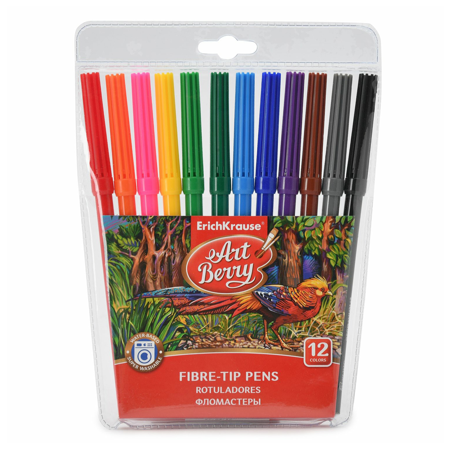

Фломастеры ErichKrause ArtBerry Super Washable 12 цветов