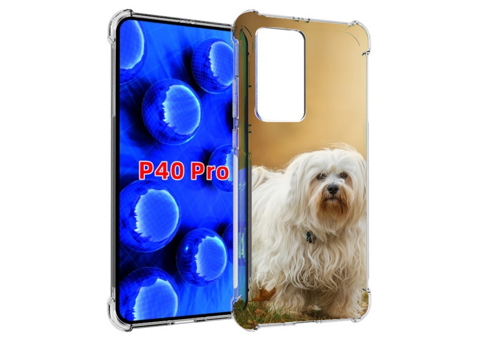 

Чехол MyPads гаванскии бишон для Huawei P40 Pro противоударный, Прозрачный, Tocco