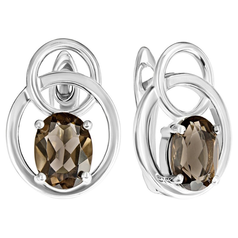 

Серьги из серебра с раухтопазом LAZURIT-ONLINE 8392AG, 8392AG