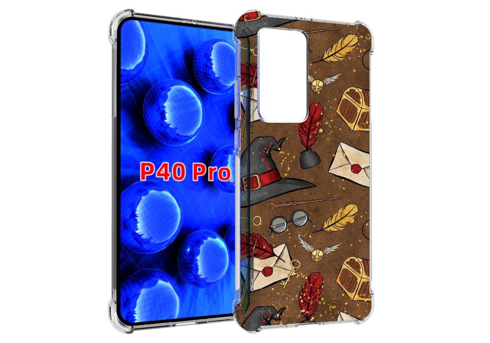 

Чехол MyPads гарри-поттер-вайб для Huawei P40 Pro противоударный, Прозрачный, Tocco