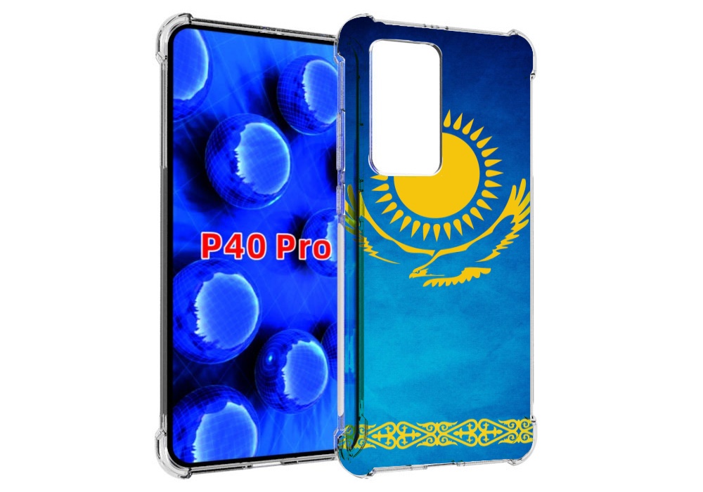 

Чехол MyPads герб и флаг казахстана для Huawei P40 Pro противоударный, Прозрачный, Tocco