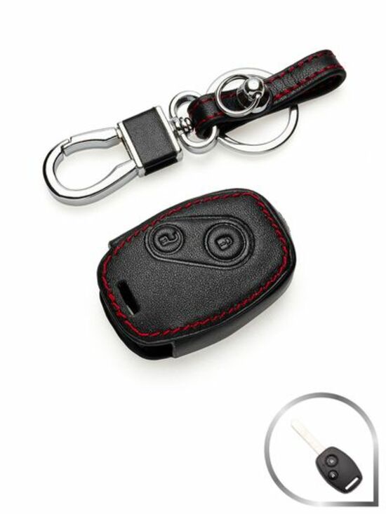 Чехол SLK для ключа красная нить 701 HONDA Accord, FIT, CRV, Civic (СМАРТ)