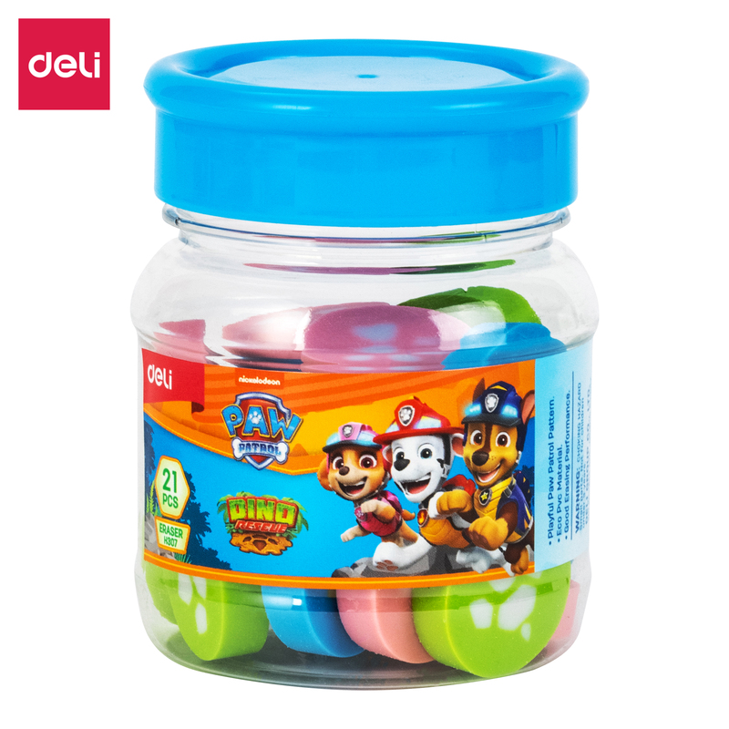 

Набор ластиков Deli EH307 Paw Patrol 21шт пластиковая туба ассорти, Зеленый;красный;розовый;синий