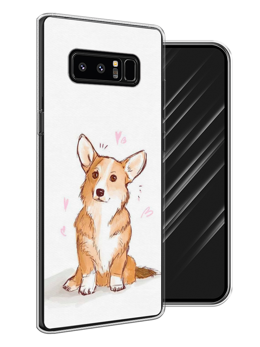 

Чехол Awog на Samsung Galaxy Note 8 "Корги любовь", Бежевый;белый, 25250-1