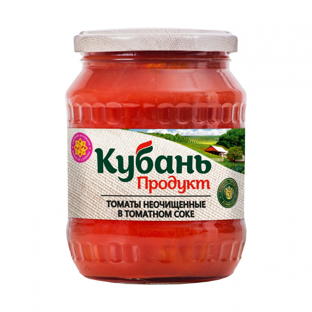 фото Томаты неочищенные в томатном соке кубань продукт, 680 гр