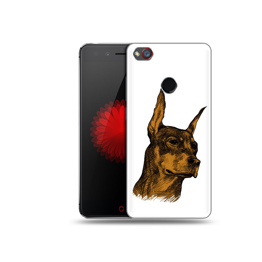 Чехол MyPads Tocco для ZTE Nubia Z11 скетч доберман (PT48017.468.605)