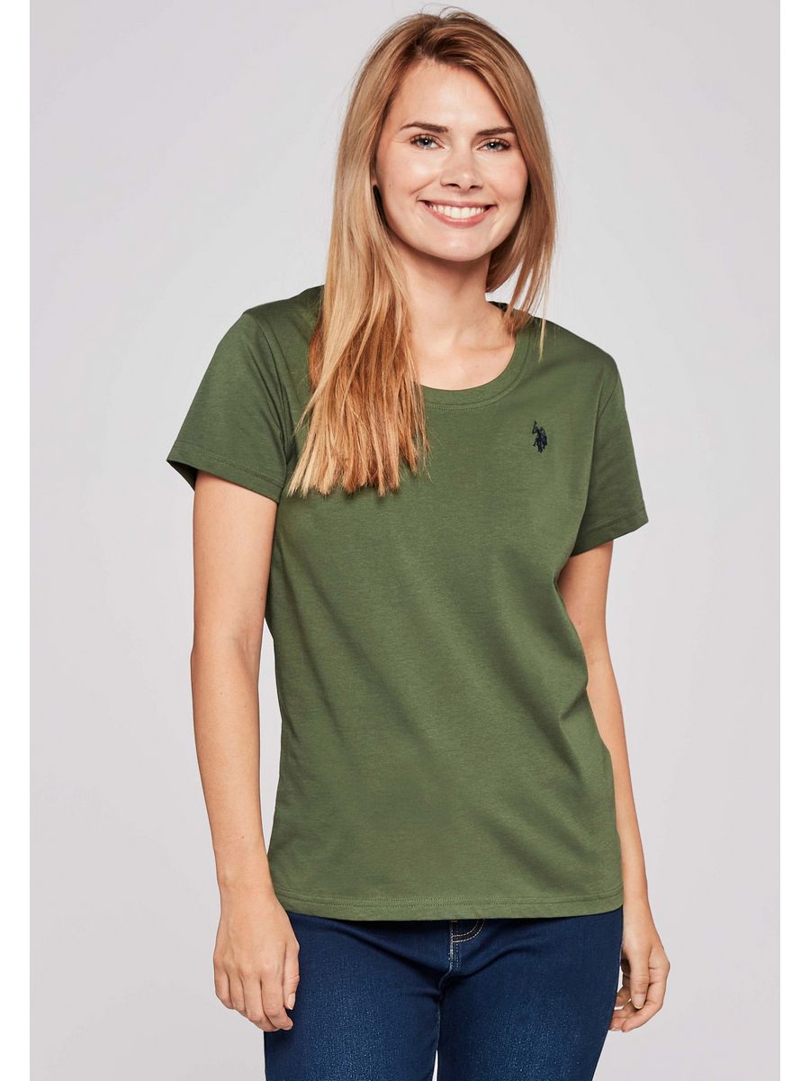 

Футболка женская U.S. POLO Assn. US221D00F зеленая XL, Зеленый, US221D00F