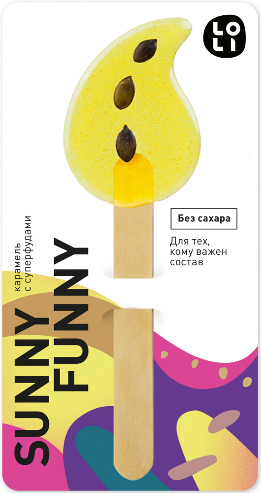 

Карамель с суперфудами LO-LI "Sunny Funny", без сахара, 35 г