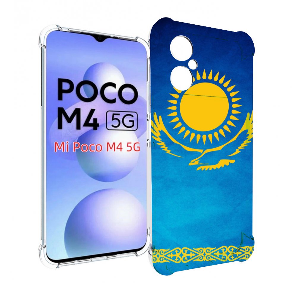 

Чехол MyPads герб и флаг казахстана для Xiaomi Poco M4 5G, Прозрачный, Tocco