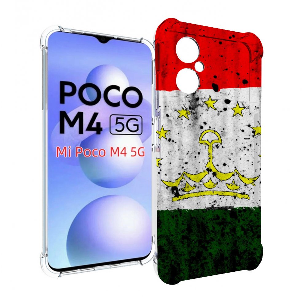 

Чехол MyPads герб флаг таджикистан для Xiaomi Poco M4 5G, Прозрачный, Tocco