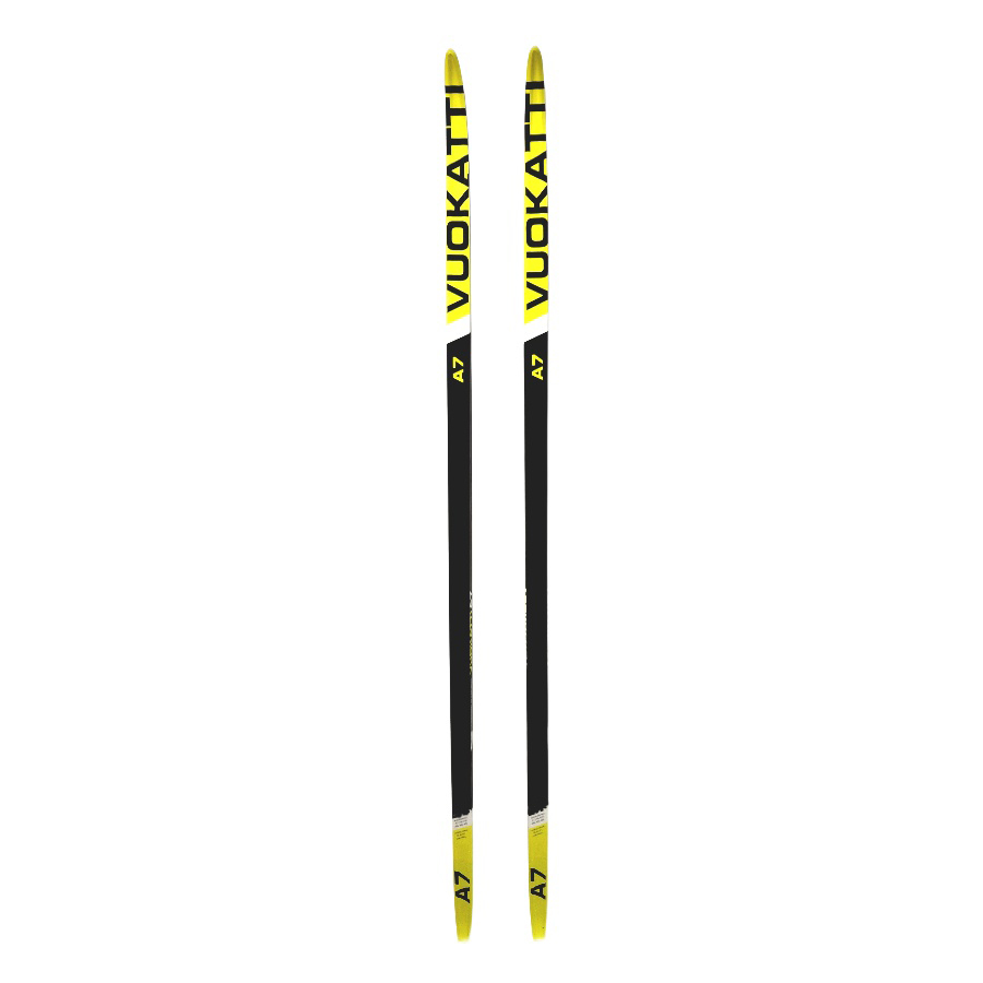 фото Лыжи беговые 160 см vuokatti wax black/yellow novasport