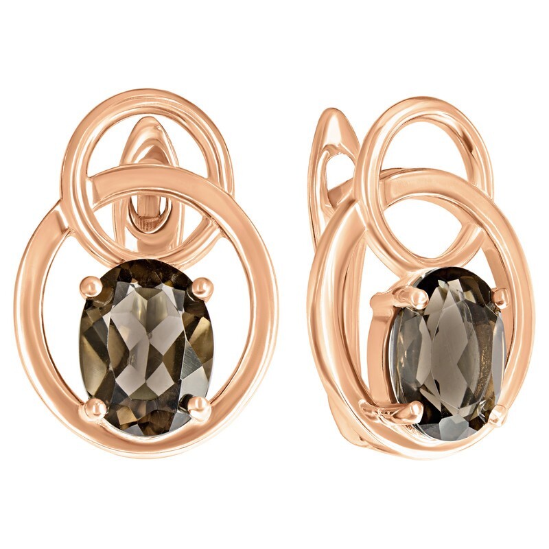 

Серьги из серебра с раухтопазом LAZURIT-ONLINE 8392RG, 8392RG