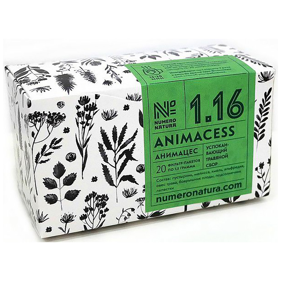 

Травяной сбор Numero Natura Animacess 1.16 пакетики 20 шт.