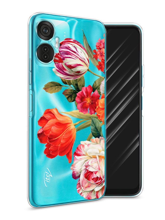 

Чехол Awog на Itel Vision 5 Plus "Весенний букет", Красный;розовый;зеленый, 3201150-8