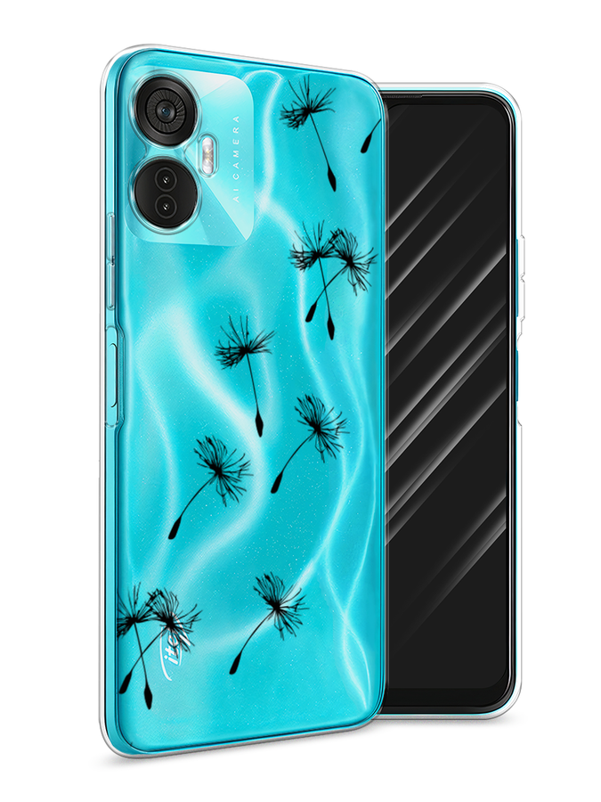 

Чехол Awog на Itel Vision 5 Plus "Летящие одуванчики", Черный, 3201150-8