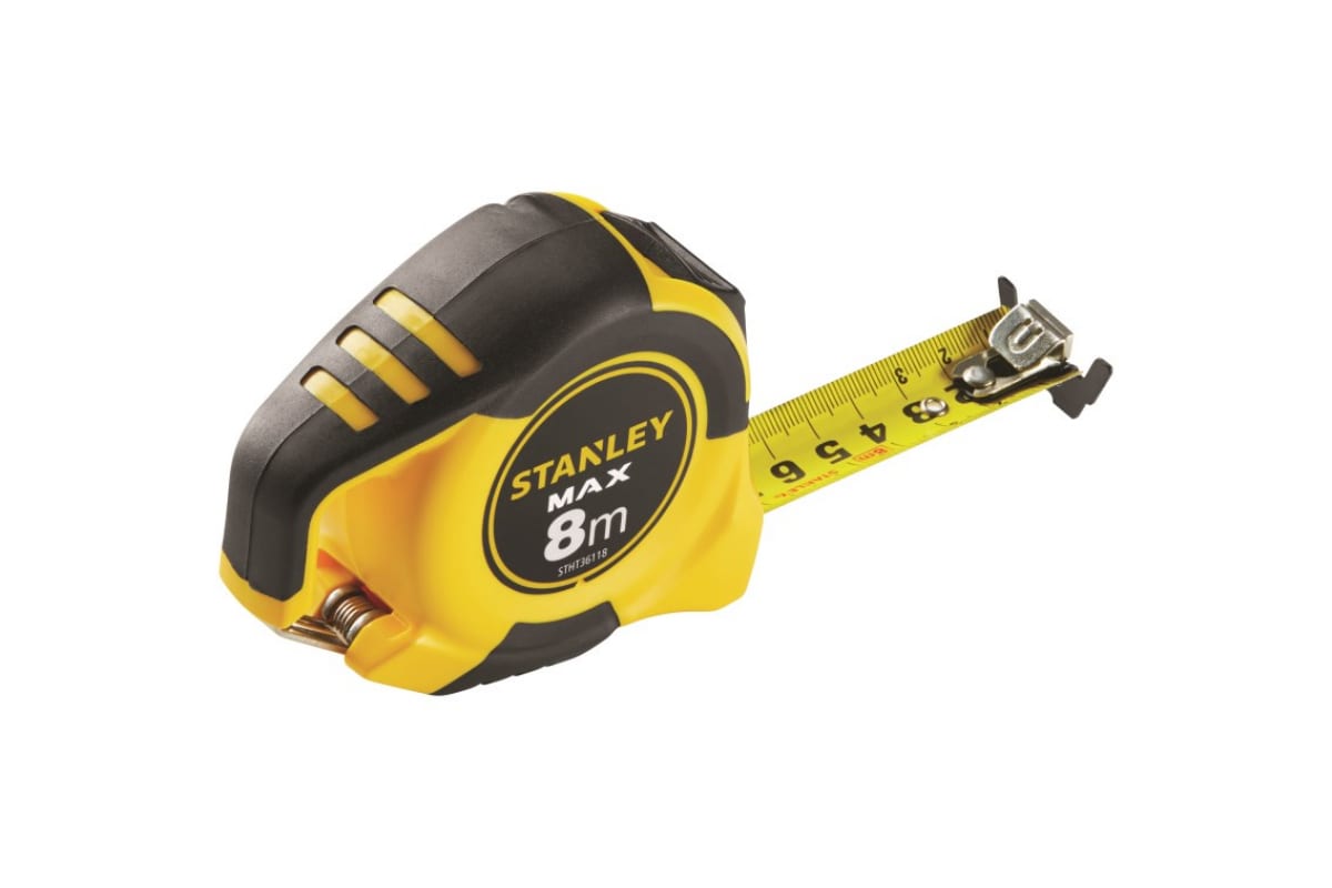 Рулетка  8м Max магнитная STANLEY STHT0-36118 рулетка stanley