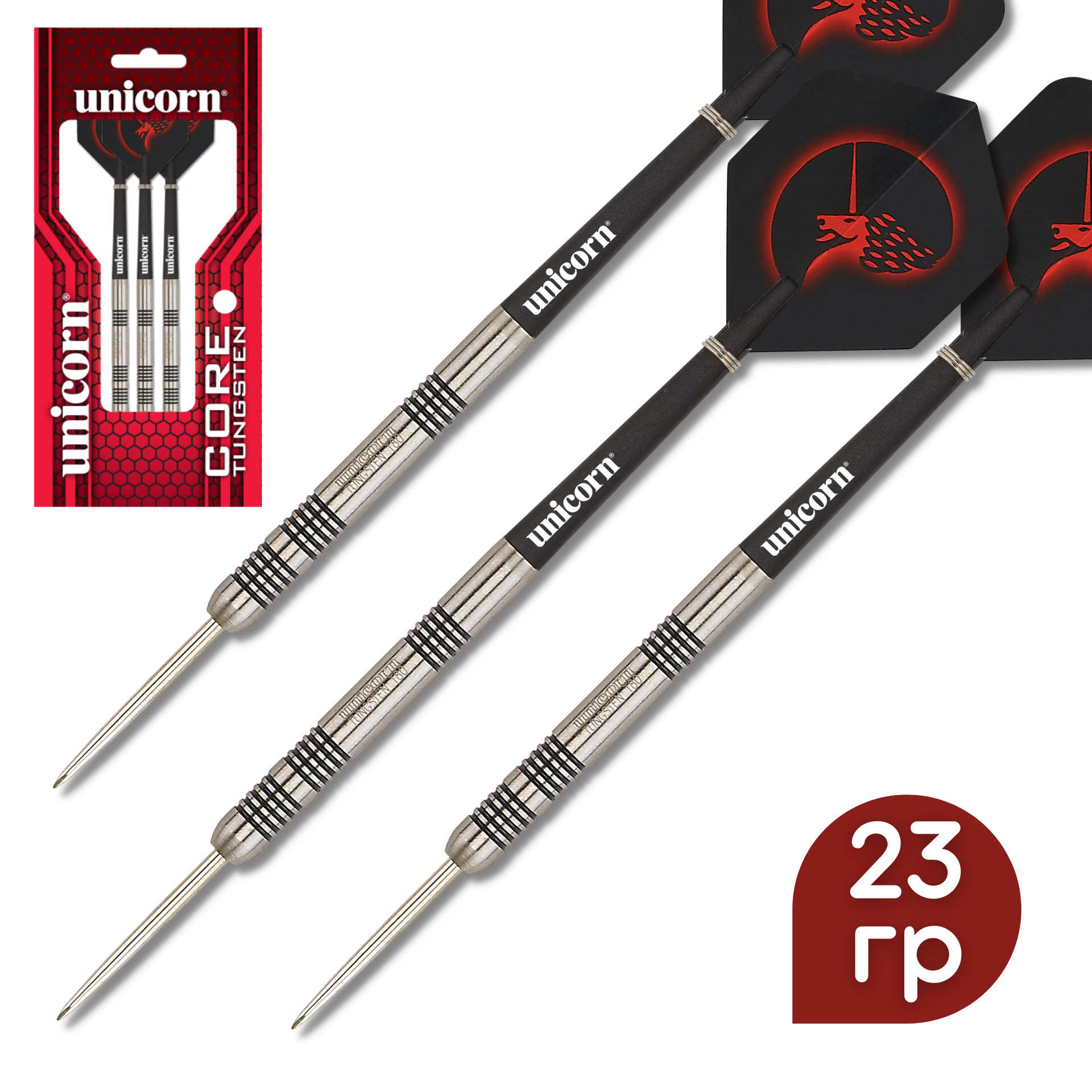 фото Дротики unicorn core steeltip 23gr (средний уровень)