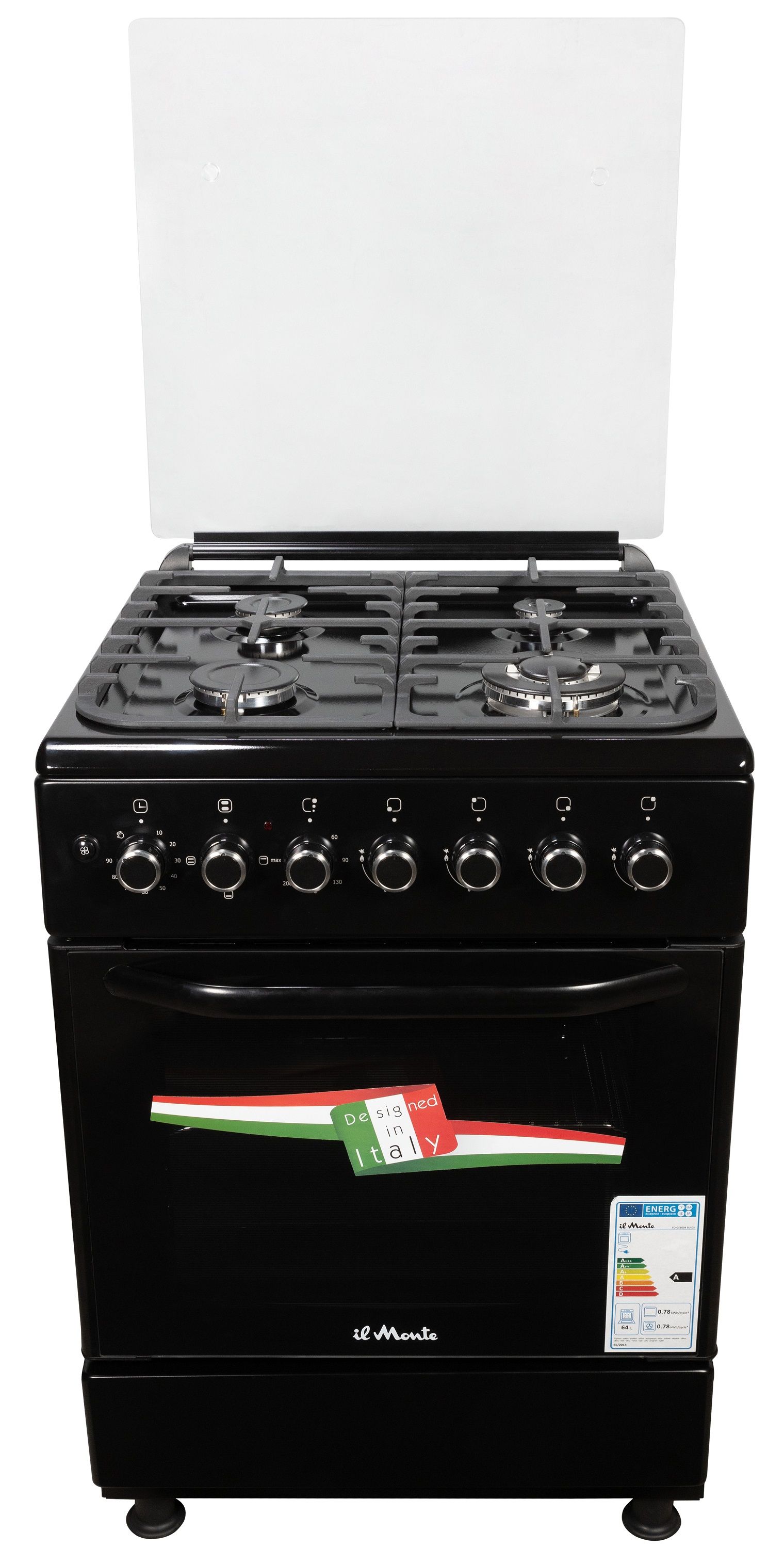 Комбинированная плита il Monte FO-GE6004 черный