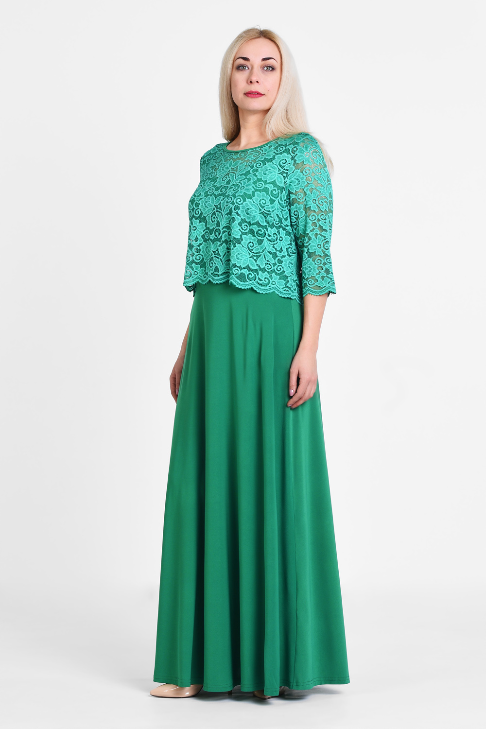 фото Платье женское olsi 1905018 зеленое 52 ru