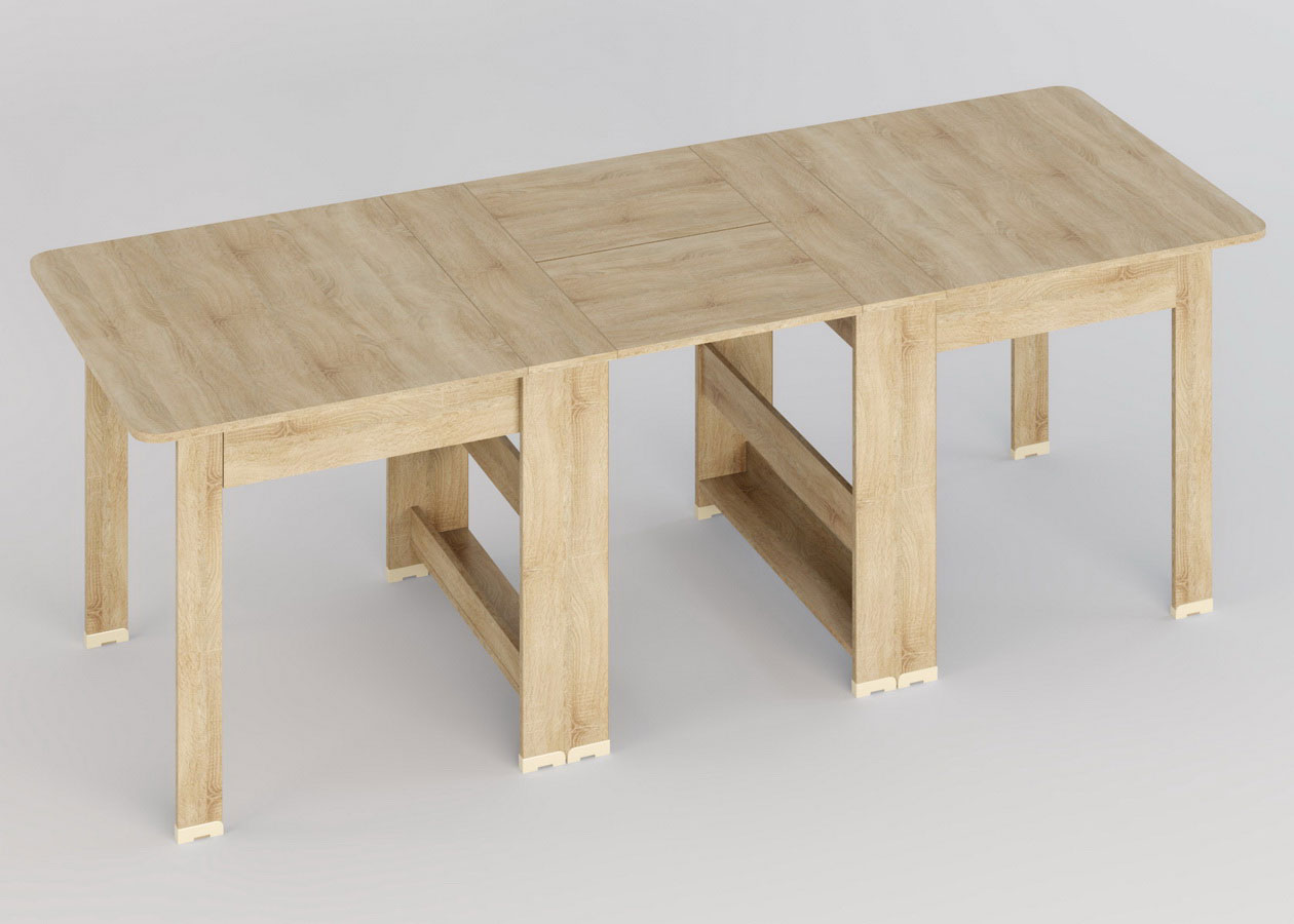 

Стол-книжка 240 см со скругленной столешницей МагМебель Ральф-240/17 дуб сонома, Стол-книжка 240 см со скругленной столешницей Ральф-240/17