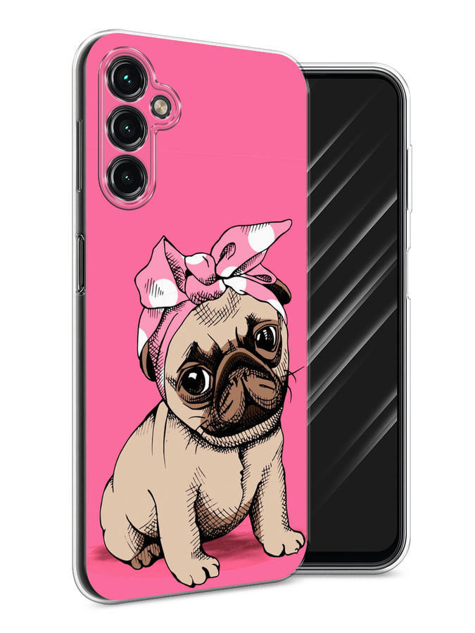 

Чехол Awog на Samsung Galaxy A14 4G "Dog Pin-Up", Розовый;бежевый, 2107950-2