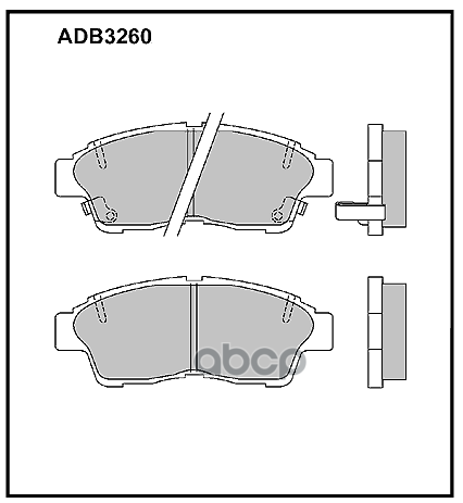 

Тормозные кололки ALLIED NIPPON передние дисковые ADB3260