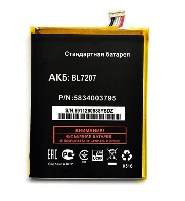 фото Аккумуляторная батарея mypads 3000mah bl7207 на телефон fly iq4511 tornado one octa