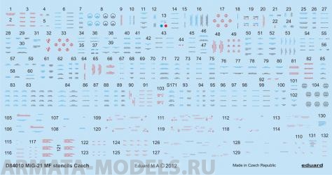 

D48010ED Декаль MiG-21 Stencils Czech 1/48